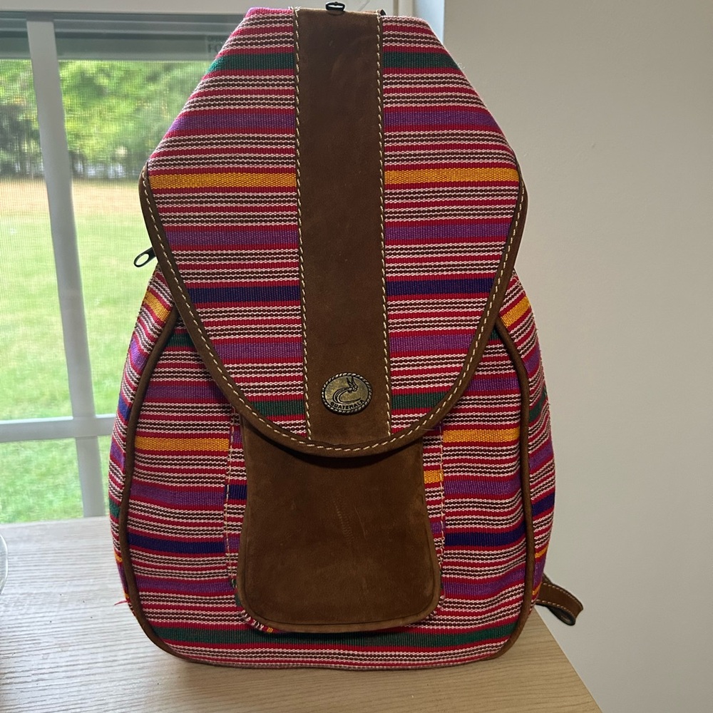 Colorful Striped Backpack